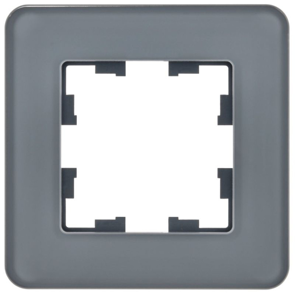 Рамка 1-м BRITE РУ-1-2-Бр стекло графит RE IEK BR-M12-G-41-K53