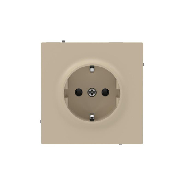 Розетка силовая KANT 2P+E без шторки ванильн. марципан DKC 7015033
