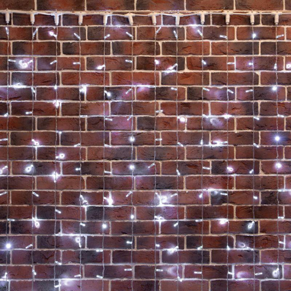 Гирлянда светодиодная "Светодиодный Дождь" 2х6м 768LED бел. 230В IP65 эффект мерцания провод прозр. ПВХ (нужен блок 303-500-1) Neon-Night 235-385