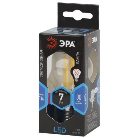 Лампа светодиодная филаментная F-LED P45-7w-840-E14 Эра Б0027947