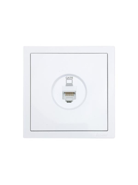 Розетка компьютерная 1-м СП ZIMA IP20 механизм бел. LEZARD 704-0288-140