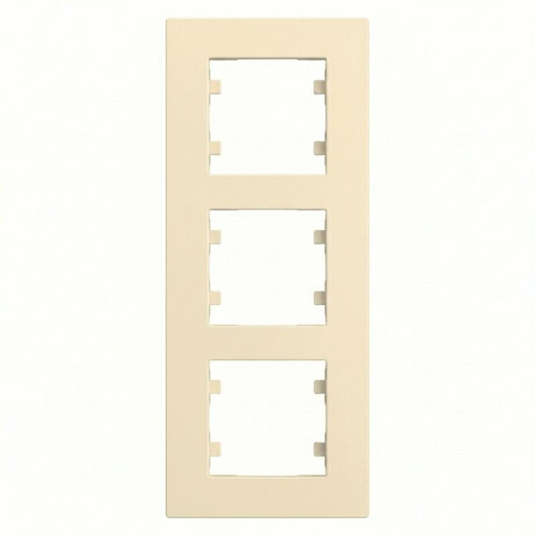 Рамка 2-м вертикальная Karea RIZZ крем. Makel 88010708