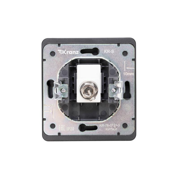 Розетка телевизионная TV СП ROUND MIELE оникс Kranz KR-78-0723-3