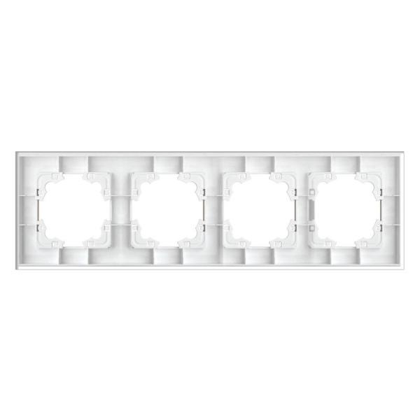 Рамка 4-м Афина стеклянная сл. кость (ivory) UNIVersal 2275