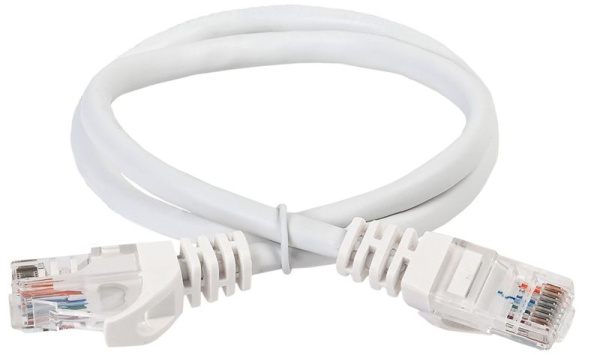 Патч-корд кат.6 UTP LSZH 2м белый ITK PC08-C6UL-2M