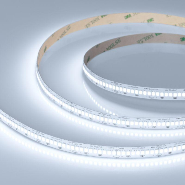 Лента светодиодная ULTRA-A288-10mm 24V White 6000К 17Вт/м IP20 высок. эффект. 200лм/Вт (уп.5м) Arlight 054928