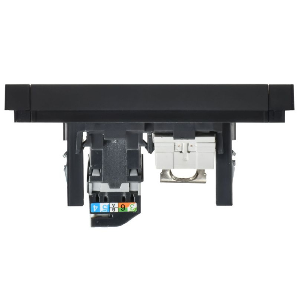 Розетка 2-м RJ11+RJ45 кат.5E FORTE&PIANO FP135 черн. IEK FP-KT20-O-1-K02