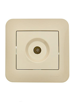 Розетка телевизионная проходная TV СП ASTI IP20 в сборе крем. LEZARD 7081-0303-129