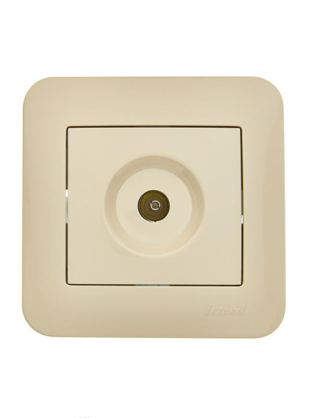 Розетка телевизионная проходная TV СП ASTI IP20 в сборе крем. LEZARD 7081-0303-129