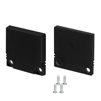 Заглушка SL-SLIM20-H20 BLACK глухая пластик (комплект) Arlight 047638