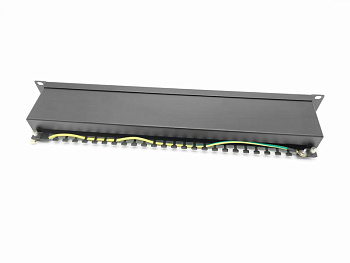 Патч-панель 19дюйм 1U кат.5E экранир. 24 порта RJ-45 Dual IDC TOKOV ELECTRIC TKE-PP-5E-1U-24P-STP