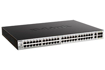 Коммутатор управляемый стекируемый L3 DGS-3130-54TS/B1A с 48 портами 10/100/1000Base-T 2 портами 10GBase-T и 4 портами 10GBase-X SFP+ D-Link 1841337