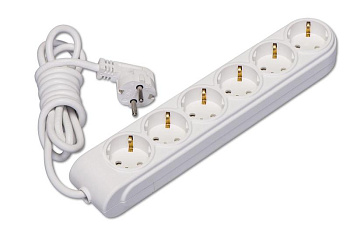 Удлинитель 6х10м с заземл. 16А IP20 ПВС 3х1.5 защ. шторки Makel N6210084