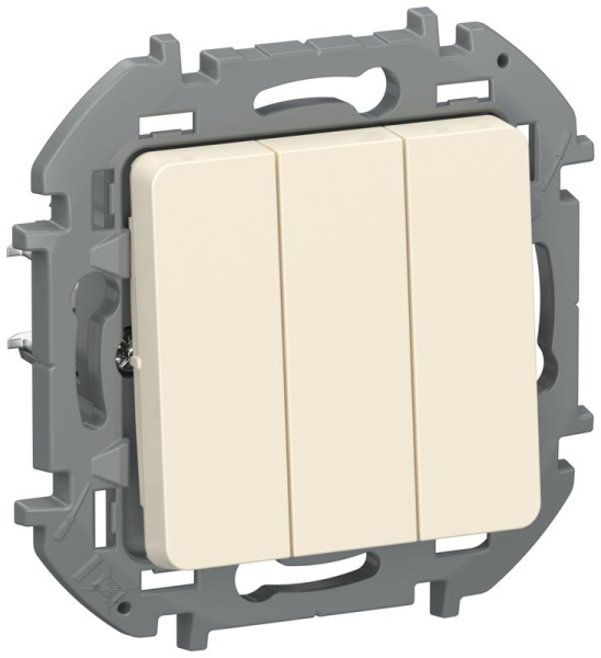 Выключатель 3-кл. 1п 1мод. IEKINSPIRIA 10А IP20 сх05 10АХ сл. кость IEK 6735411