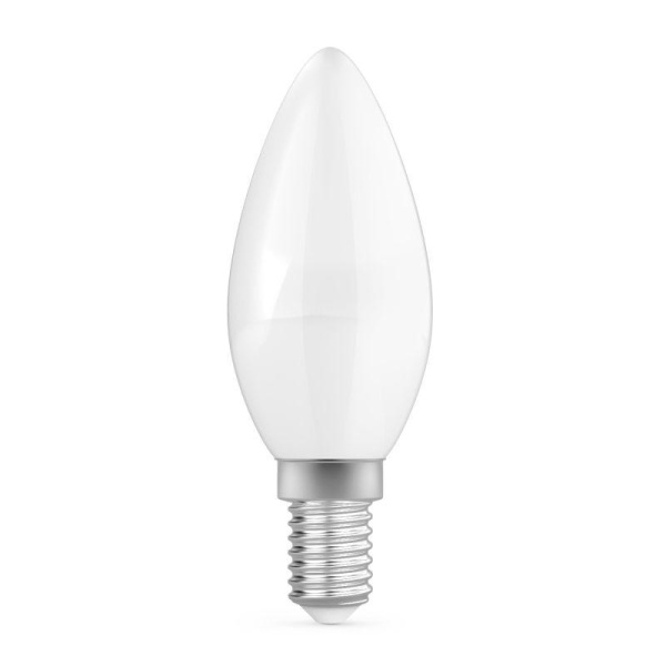 Лампа светодиодная филаментная Basic Filament 4.5Вт Свеча 4100К Е14 400лм milky GAUSS 1035125