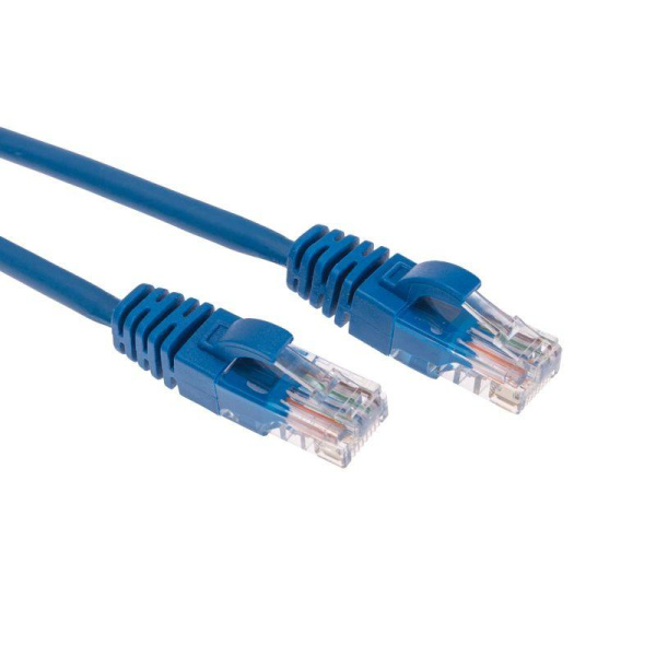 Патч-корд U/UTP CAT 5e RJ45-RJ45 26AWG LSZH син. 0.3м Rexant 02-0104-03