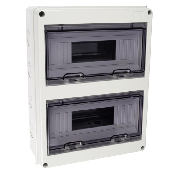 Бокс модульный накладной PDB/W 4024 GR (ЩРН-ПГ-24) IP65 пластик. JazzWay 5072145