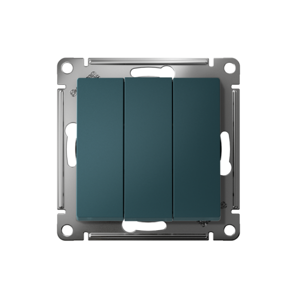 Выключатель 3-кл. СП AtlasDesign 10А IP20 (сх. 1+1+1) 10AX механизм изумруд SE ATN000831