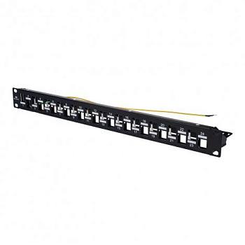 Патч-панель DR-4100 наборная 19дюйм 1U под 24 экран./неэкран. модуля Keystone Jack Datarex DR-4100