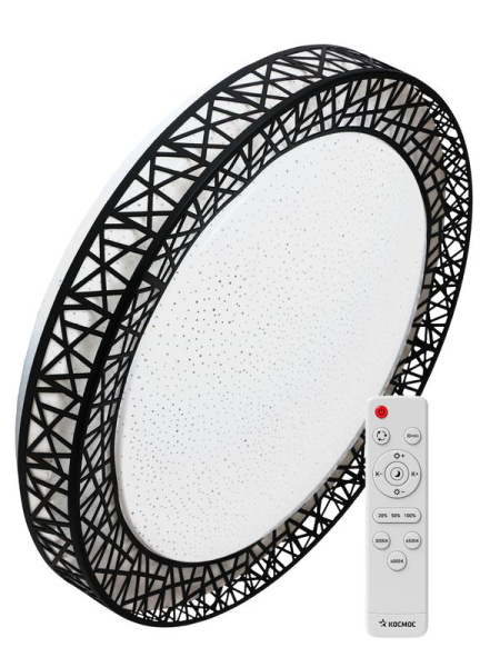 Светильник светодиодный PREMIUM Loft-B 75Вт 230В 3000-6500К 6000лм IP40 490х100мм настенно-потолочный управляемый с пультом ДУ КОСМОС KSLofB75W