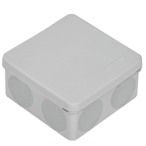Коробка распаячная ОП КМ42455 100х100х50мм IP67 8 вводов сер. IEK UKO21-100-100-050-K41-66