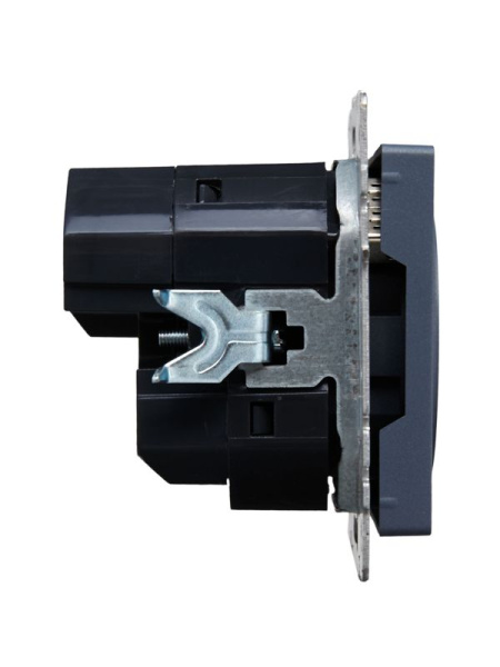 Розетка BRITE РЮш11-1-БрМ 16А с USB A+C 18Вт с заземл. защ. шторки механизм маренго IEK BR-R14-16-U22-018-K35