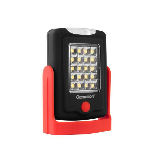 Фонарь универсальный E1442 LED+SMD 3XR03 магн. пластик. блистер-пакет черн./красн. Camelion 16209