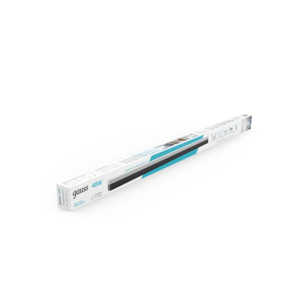 Светильник светодиодный Shop Lighting 48Вт 4000К IP40 4600лм 1180х70х55мм ДПО подвесной линейный матов. рассеив. GAUSS 883625248