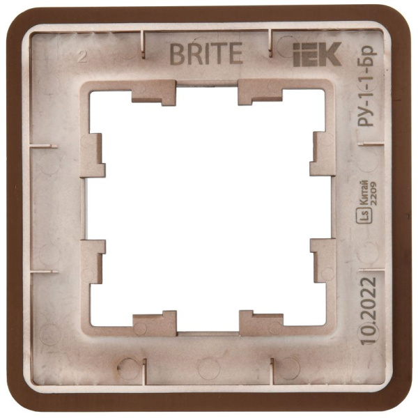 Рамка 1-м BRITE РУ-1-1-Бр метал. коричн. RE AL IEK BR-M12-M-21-K30
