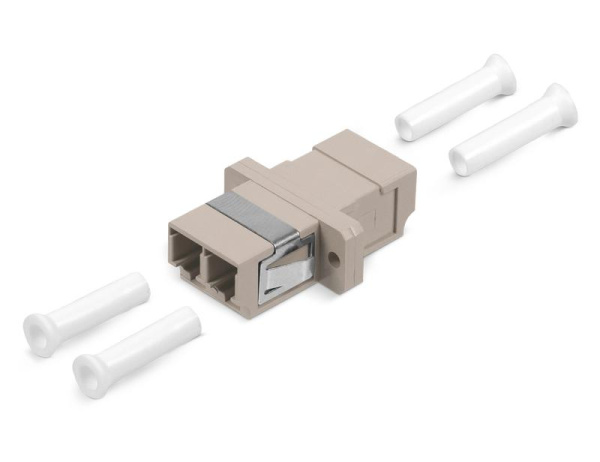Соединитель проходной DLC-DLC-MM LC-LC duplex MM (SC Adapter Simplex dimension) пластик. Cabeus 7133c