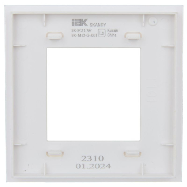 Рамка 1-м SKANDY SK-F21W стекло арктич. бел. IEK SK-M12-G-K01