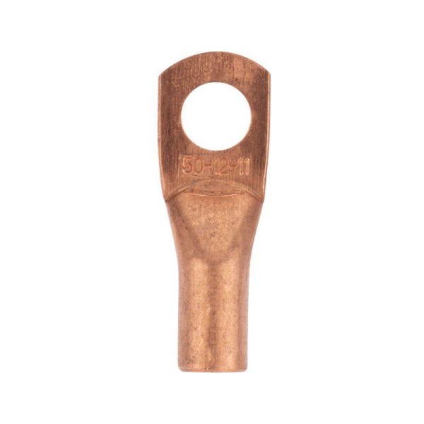 Наконечник медный ТМ 50-12-11 (50кв.мм - d11мм) (уп.50шт) Rexant 07-5324-2