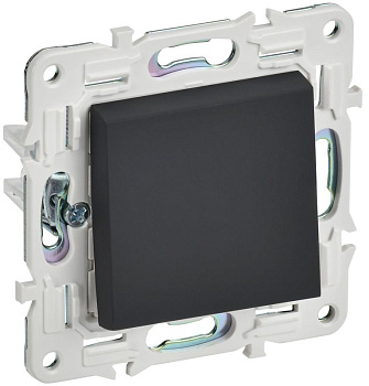 Выключатель 1-кл. SKANDY 10А SK-V01G графит IEK SK-V10-0-10-K53