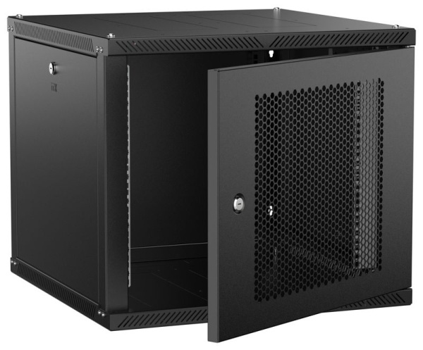 Шкаф LINEA W 2.0 9U 600х600мм дверь перфорир. черн. ITK LWR5-09U66-PF-2