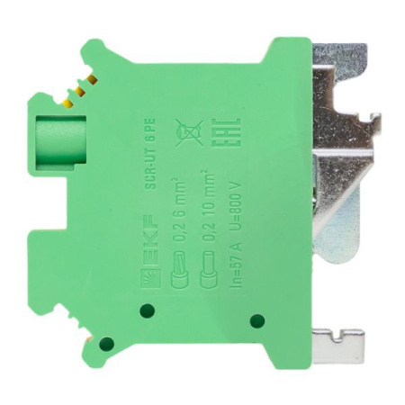 Колодка клеммная винтовая 6 UT земля EKF scr-ut-6-pe