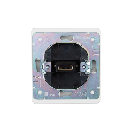 Розетка СП ROUND HDMI IP20 перламутр Kranz KR-78-0730-1