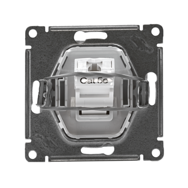 Розетка компьютерная 1-м AtlasDesign RJ45 кат.5E механизм бел. SE ATN000183