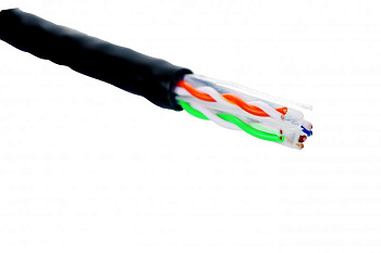 Кабель U/UTP кат.6 4 пары 23 AWG нг(А)-HF внешн./внутр. прокладки черн. (кор.) 3 Eurolan 19C-U6-09BL-B305