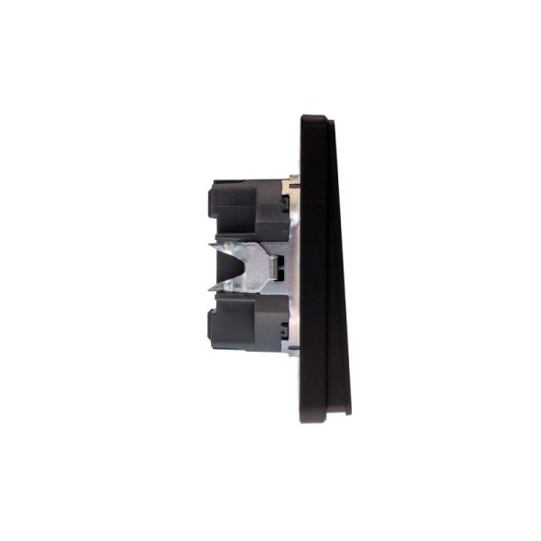 Выключатель проходной (переключатель) 1-кл. СП ROUND MIELE 10А оникс Kranz KR-78-0708-3