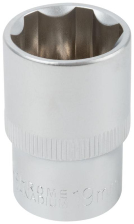 Головка шестигранная CrV 1/2дюйм 19мм FIT 62049