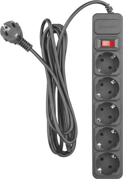 Фильтр сетевой 5х3м 10А IP20 90 836 OSP-1-05-300-ESC-3х0.75-BL черн. ОНЛАЙТ 90836