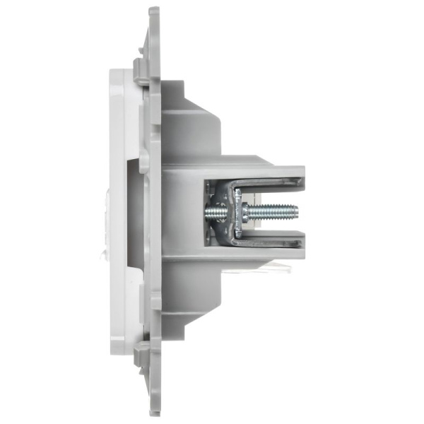 Розетка 2-м СП FLITE РКТ5е/3-2-0-ФлБ RJ45/RJ11 кат.5E/3 UTP механизм бел. IEK FI-KT22-1-K01