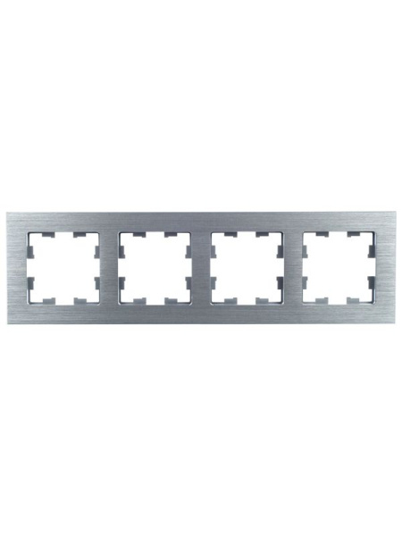 Рамка 4-м BRITE РУ-4-1-БрА металл алюм. IEK BR-M42-M-K47