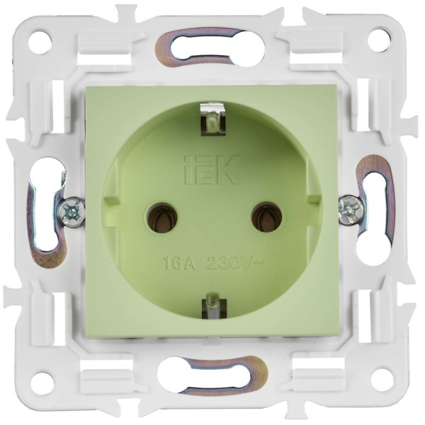 Розетка SKANDY 16А с заземл. без защ. шторок SK-R05G мятный IEK SK-R11-16-K06