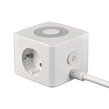 Удлинитель 2х1.5м с заземл. 16А Standard S-GCD2-1.5SBU WHITE 3 USB бел. Uniel UL-00011249