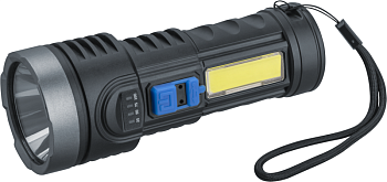 Фонарь аккумуляторный светодиодный 95 558 NPT-CP28-ACCU пласт. 1LED 1Вт+1СОВ 3Вт Li-Ion 4В универсальный NAVIGATOR 95558
