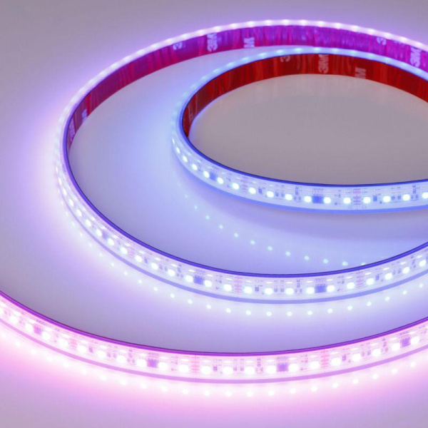 Лента светодиодная SPI-PS-A120-12mm 24V RGB-PX6-BPT 23Вт/м IP67 2835 герметичная бегущий огонь (уп.5м) Arlight 049452