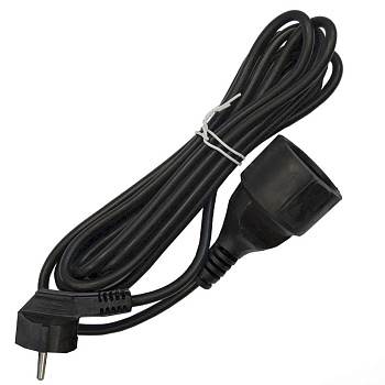 Удлинитель-шнур 1х3м с заземл. 16А IP20 ПВС 3х1 черн. DOMTOK 2342