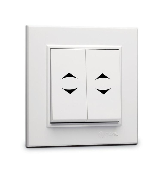 Переключатель 2-кл. СП Karea 10А IP20 бел. Makel 56001026