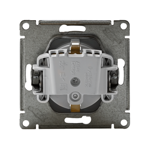 Розетка 1-м СП AtlasDesign 16А IP20 с заземл. механизм бел. SE ATN000143